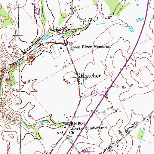 Topographic Map of Hatcher, KY