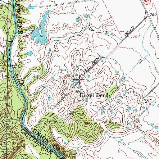 Topographic Map of Hazel, KY