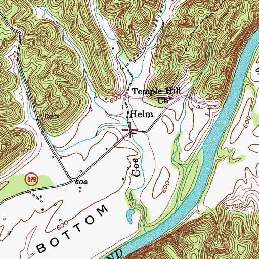 Topographic Map of Helm, KY