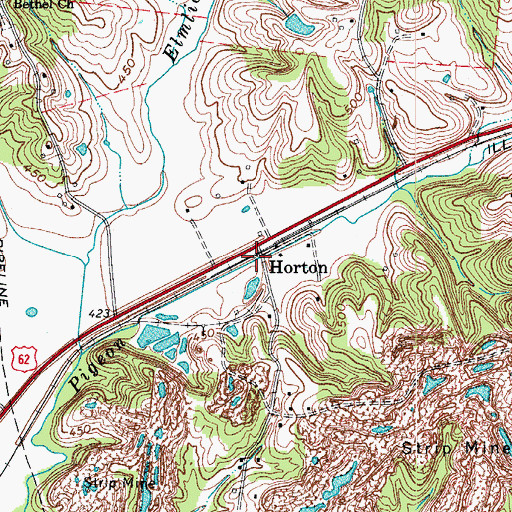 Topographic Map of Horton, KY