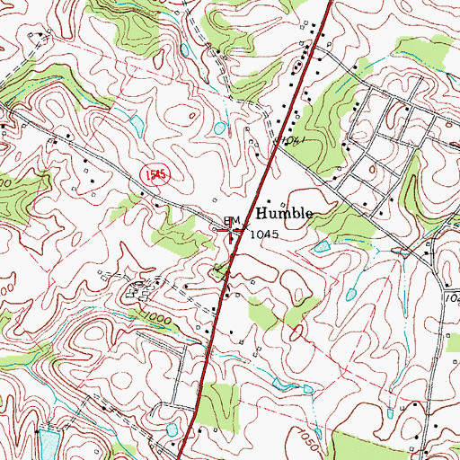 Topographic Map of Humble, KY