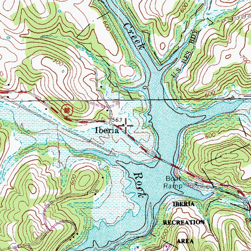 Topographic Map of Iberia, KY