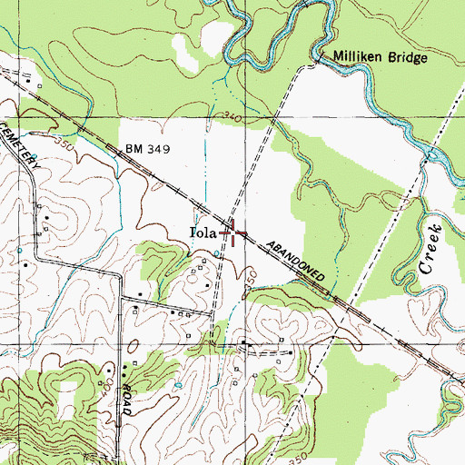 Topographic Map of Iola, KY