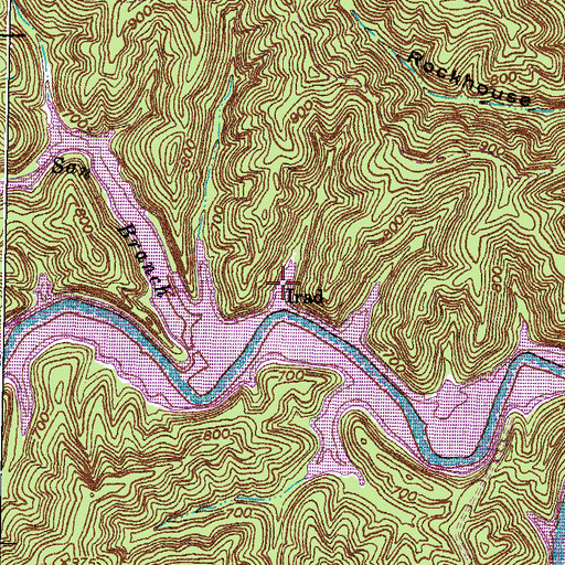 Topographic Map of Irad, KY