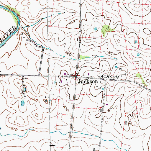 Topographic Map of Jackson, KY