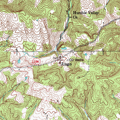 Topographic Map of Jingo, KY