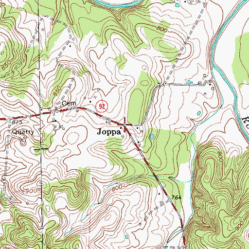 Topographic Map of Joppa, KY