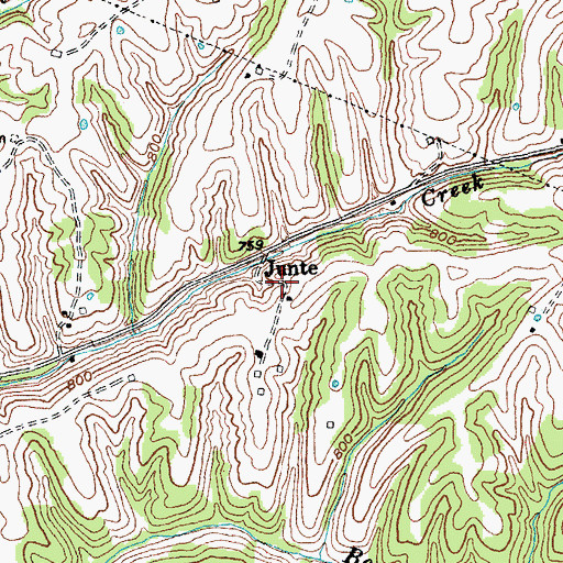 Topographic Map of Junte, KY