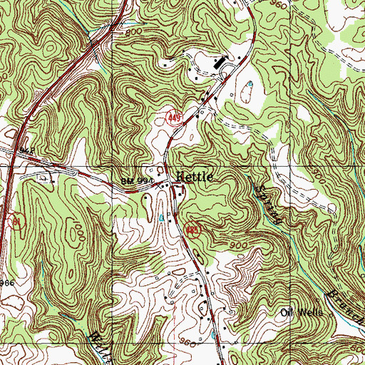 Topographic Map of Kettle, KY