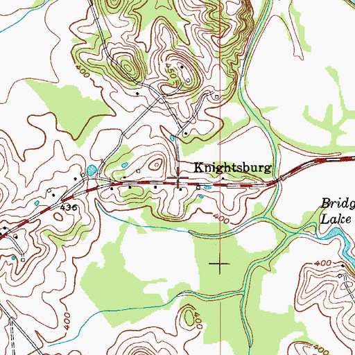 Topographic Map of Knightsburg, KY