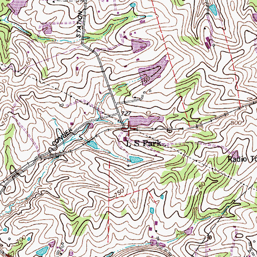 Topographic Map of L S Park, KY