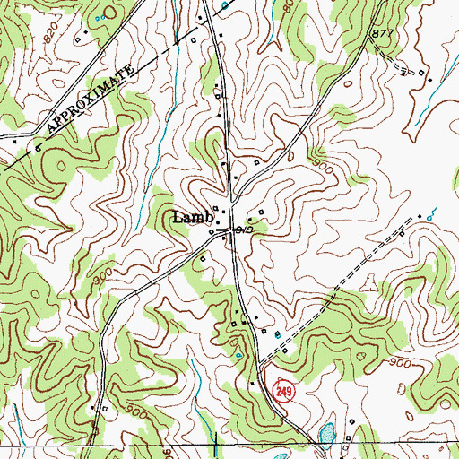 Topographic Map of Lamb, KY