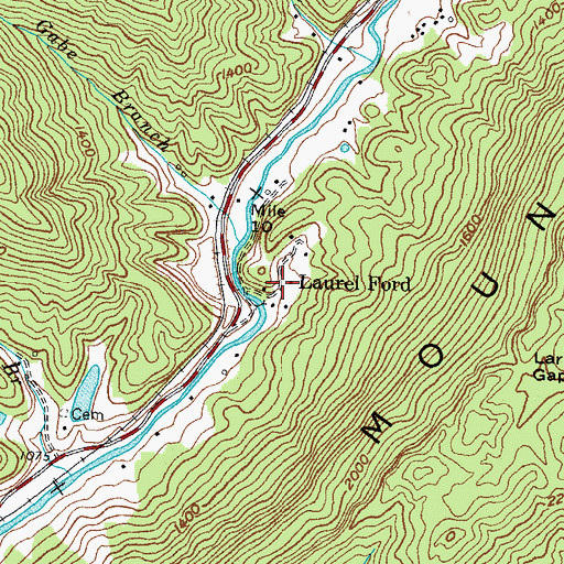 Topographic Map of Laurel Ford, KY