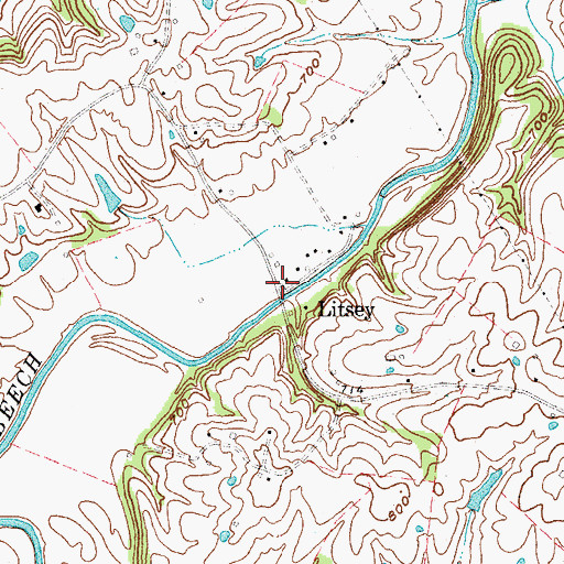 Topographic Map of Litsey, KY