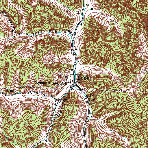Topographic Map of Lone, KY