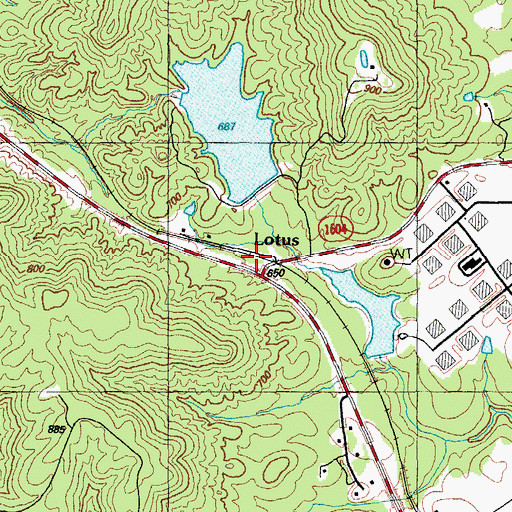 Topographic Map of Lotus, KY