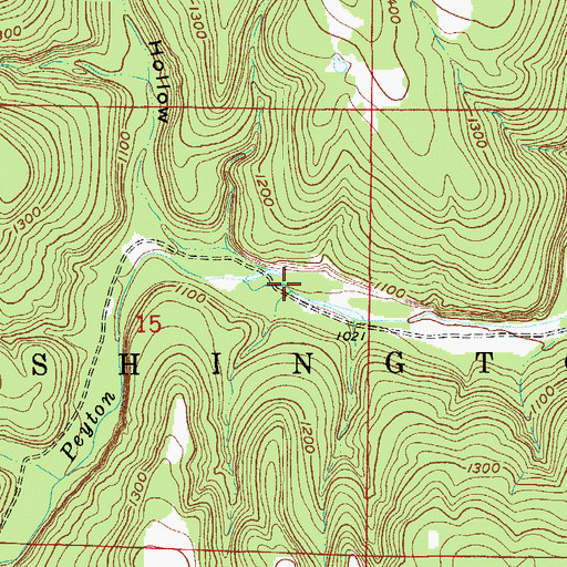 Topographic Map of King Hollow, AR