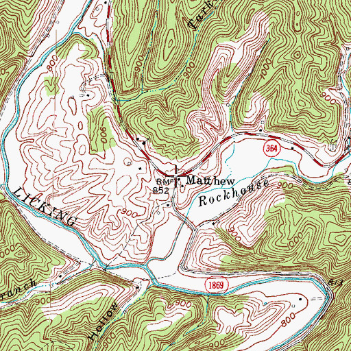 Topographic Map of Matthew, KY
