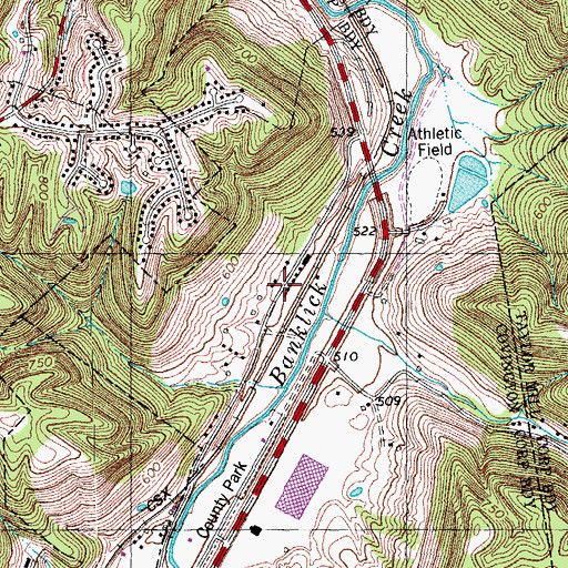 Topographic Map of Maurice, KY