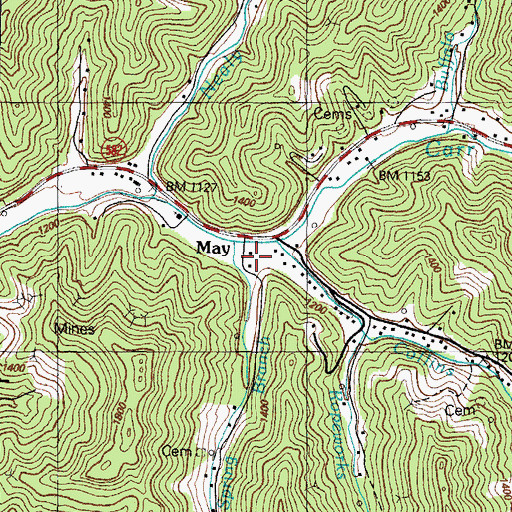Topographic Map of May, KY