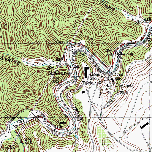 Topographic Map of McClure, KY