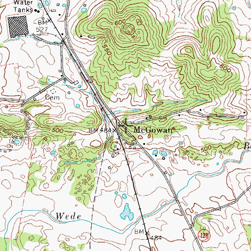 Topographic Map of McGowan, KY
