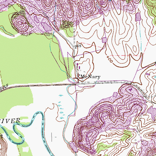 Topographic Map of McNary, KY
