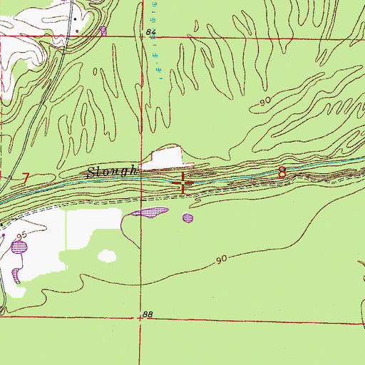 Topographic Map of King Slough, AR