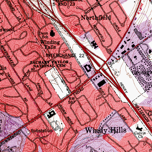 Topographic Map of Merrifield, KY