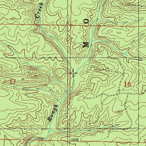 Topographic Map of Kings Branch, AR