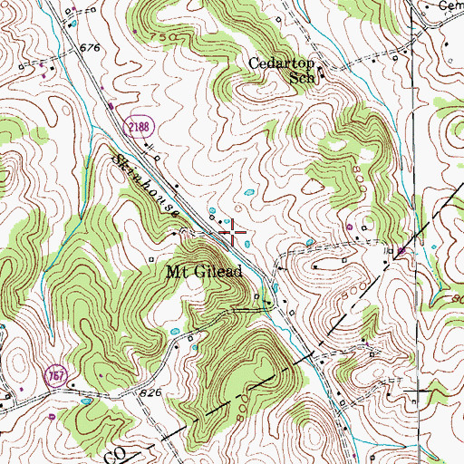 Topographic Map of Mount Gilead, KY