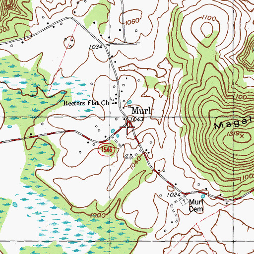 Topographic Map of Murl, KY