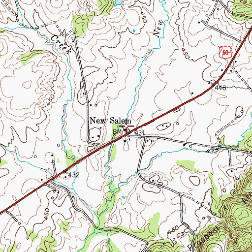 Topographic Map of New Salem, KY