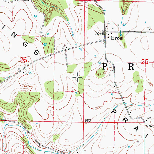 Topographic Map of Kings Prairie, AR