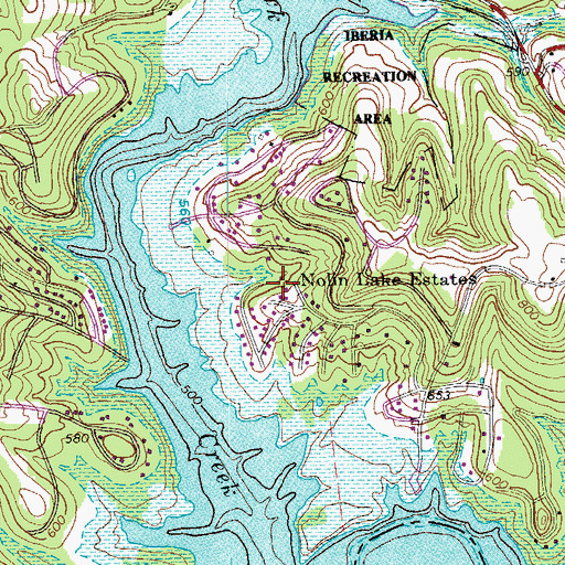 Topographic Map of Nolin Lake Estates, KY