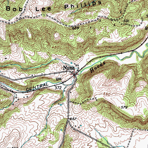 Topographic Map of Nunn, KY