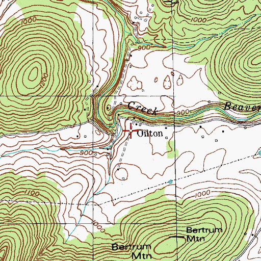 Topographic Map of Oilton, KY