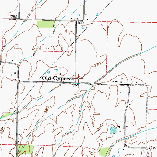 Topographic Map of Old Cypress, KY