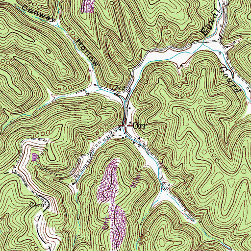 Topographic Map of Orr, KY