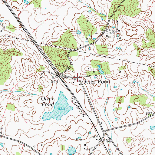 Topographic Map of Otter Pond, KY
