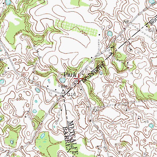 Topographic Map of Park, KY