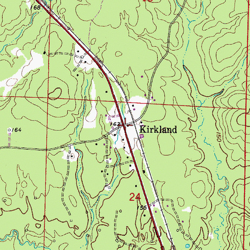 Topographic Map of Kirkland, AR