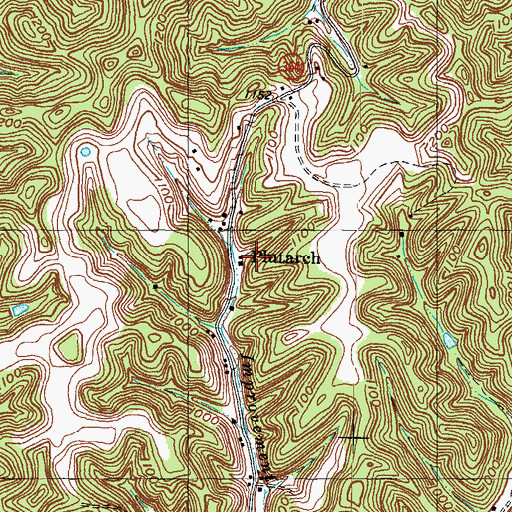 Topographic Map of Plutarch, KY