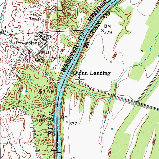 Topographic Map of Quinn Landing, KY
