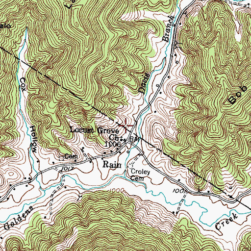 Topographic Map of Rain, KY
