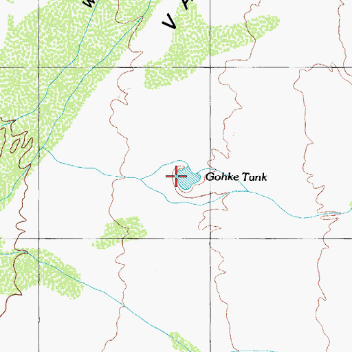 Topographic Map of Gohke Tank, AZ