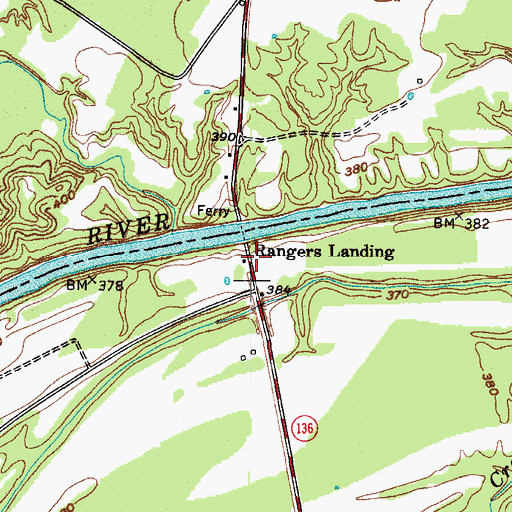 Topographic Map of Rangers Landing, KY