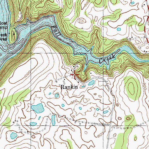 Topographic Map of Rankin, KY