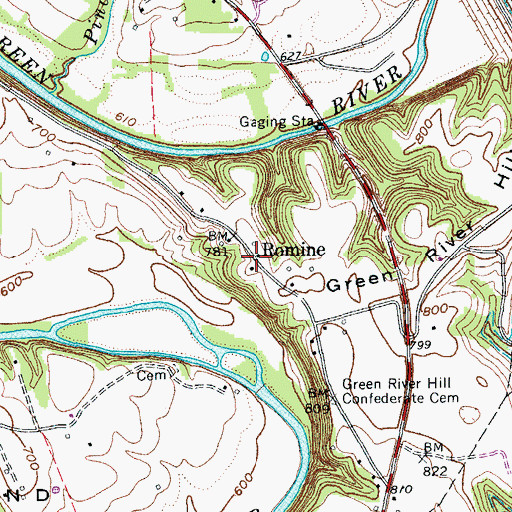 Topographic Map of Romine, KY