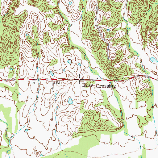 Topographic Map of Ross Crossing, KY